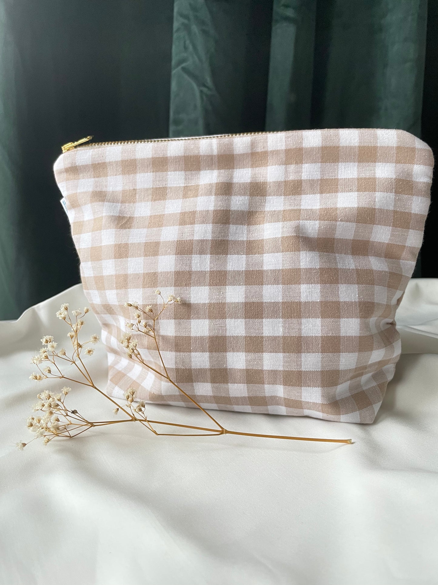 Pouch - Oatmeal Gingham