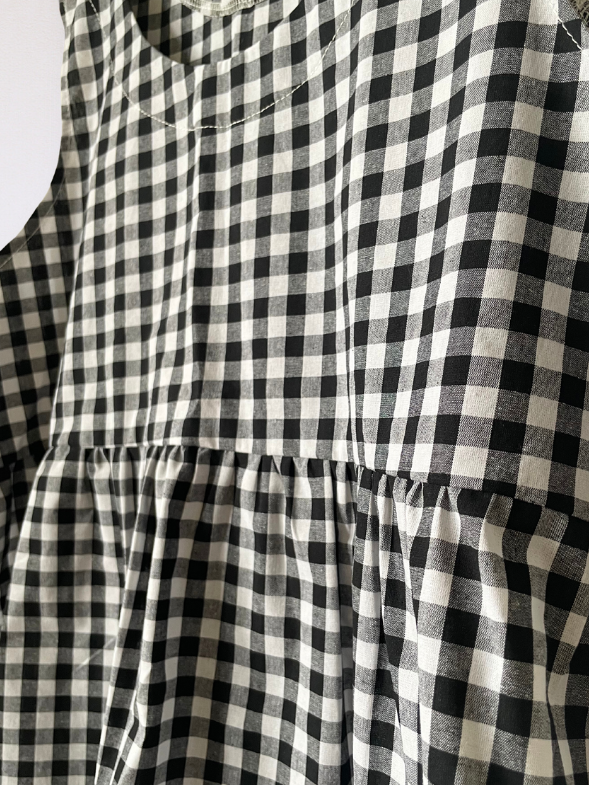 The Apron Blouse - Sable Gingham