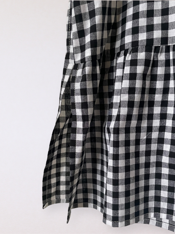 The Apron Blouse - Sable Gingham