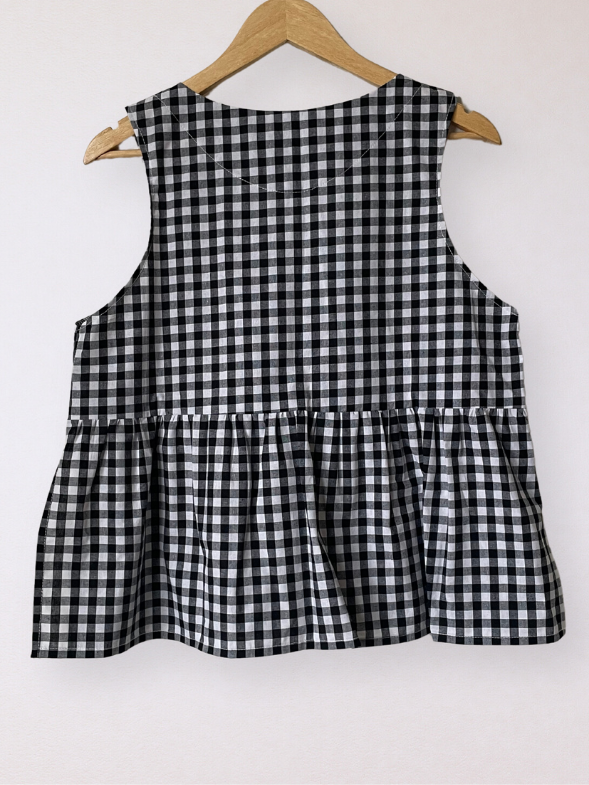 The Apron Blouse - Sable Gingham