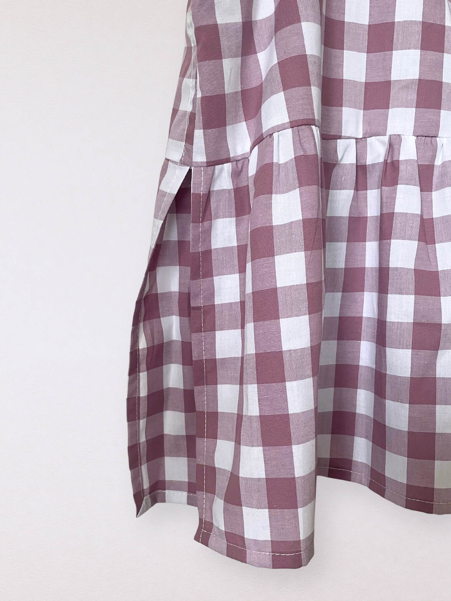 The Apron Blouse - Mallow Gingham